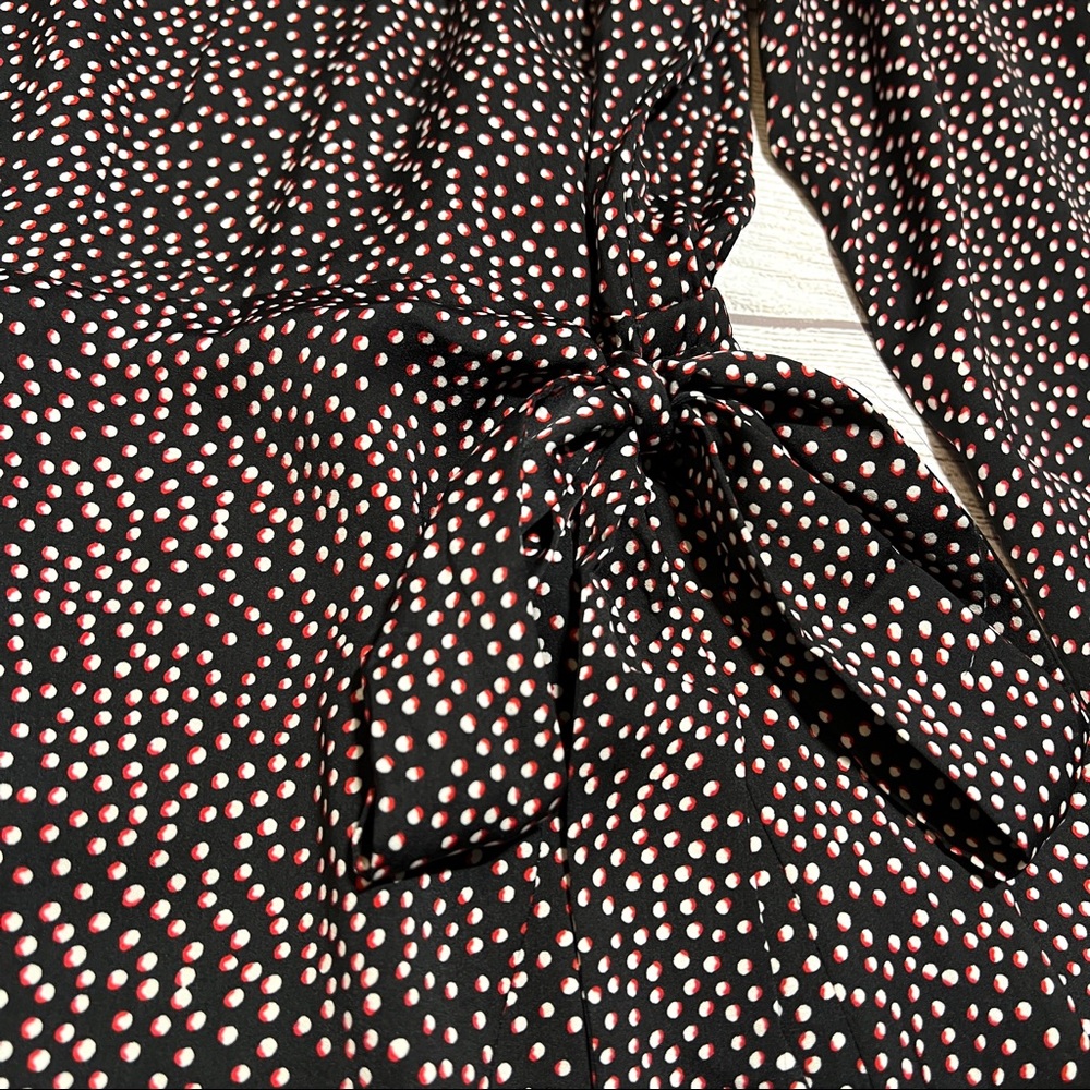 EXPRESS Square Neck Ruffle Wrap Dress - Picture 5 of 16
